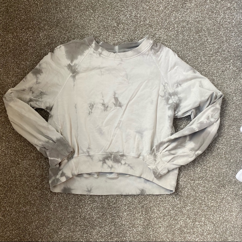 LULULEMON TIE DYE CROP CREW NECK